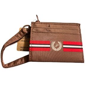 Victoria’s Secret Wristlet Card Holder Zip  Change Purse Tan NWT